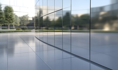 Fototapete - Close-up of a futuristic office design showcasing modern aesthetics and innovative workspace concepts.