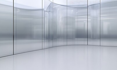Fototapete - Close-up image of a futuristic office design featuring modern aesthetics and innovative workspace elements.