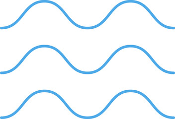Water line wave ornament collection for print, UI or app web design. Seamless marine wave decoration pattern isolated on white background. Ocean, sea waves flat Trendy Simple lines icons symbols set.