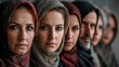 © Copy Space - Diverse Group Portraits Capturing Individuals of Different Faiths