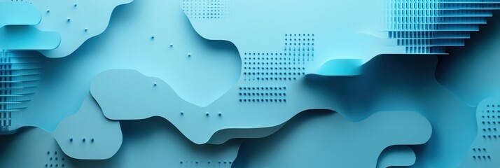 Aufkleber - Modern paper art background showcases the evolution of digital democracy with layered abstract designs and futuristic elements Generative AI