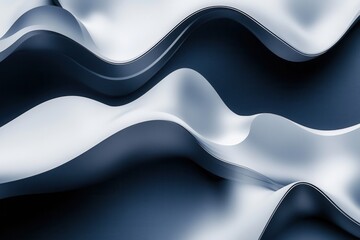 Fototapete - Dynamic 3D background with layered waves representing political discourse in professional design Generative AI