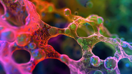Poster - This Colorful representations of stem cells showcase their unique structures and regenerative abilities.