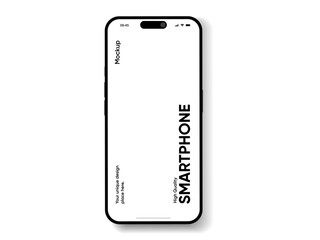 Wall Mural - realistic smartphone mockup. mobile phone vector with isolated on white background. device front vie