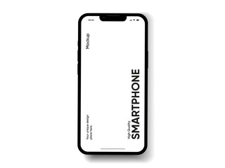 Wall Mural - realistic smartphone mockup. mobile phone vector with isolated on white background. device front vie