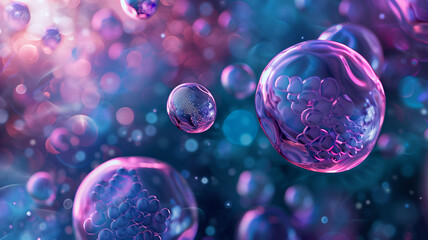 Poster - The vibrant display shows stem cells in action, highlighting their role in renewal.