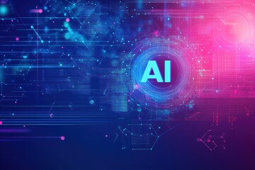 Wall Mural - innovative graphic layout showcasing ai technology trends and digital advancements