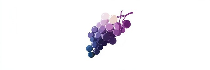 Aufkleber - Abstract grape bunch logo in soft purple hues showcasing modern artistic simplicity and elegance for branding Generative AI