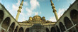 © Michael Marquand - Panoramic low angle view of inside of New Mosque, New Mosque, Eminonu, Istanbul, Turkey.