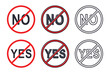 © YoGinta - Yes no forbidden icon. Illustration vector