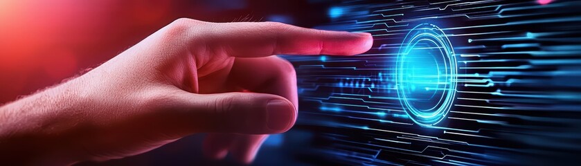 Programmers Developing Innovative Software Interface with Futuristic Touch Interaction