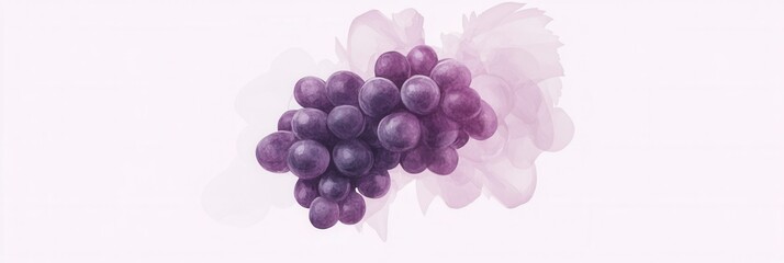 Aufkleber - Modern abstract grape bunch logo featuring soft purple hues and artistic simplicity for creative design ideas Generative AI