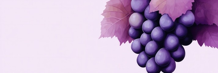 Aufkleber - Modern abstract grape bunch logo showcasing soft purple hues in an artistic design for contemporary branding Generative AI