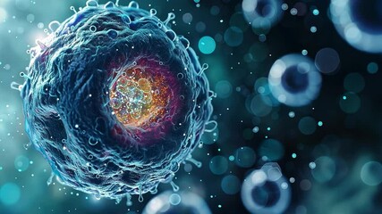 Poster - This Intricate details showcase stem cells with regenerative capabilities and their role in therapy.