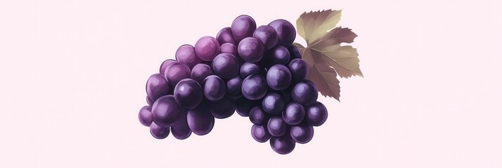 Aufkleber - Modern abstract representation of a grape bunch featuring soft purple hues in a minimalist artistic style Generative AI