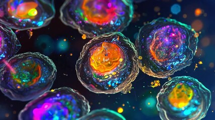 Poster - This Colorful stem cells highlight their potential in regenerative therapy and healing.