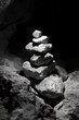 © ShPRoman - stones lined up one on top of the other harmony wisdom meditation calm