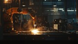 Robot spawalniczy w fabryce