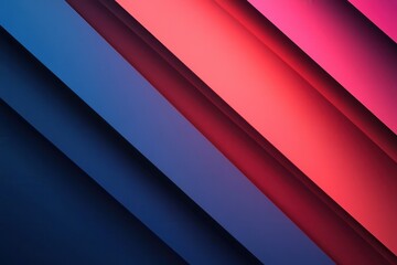 Leinwandbilder - Sleek background design showcasing a gradient from deep blue to vibrant red with abstract lines conveying dynamic political movement Generative AI