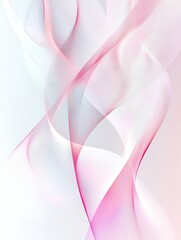 Poster - Glowing neon lines create elegant trails across a white background in futuristic digital art design Generative AI