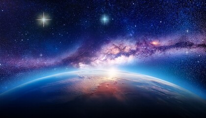 abstract starry space background with shining stars stardust and nebula realistic galaxy with milky 