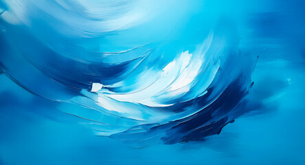 Wall Mural - abstract swirling blue and white brushstrokes create a dynamic, fluid texture. shades of blue give d