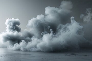 Wall Mural - high quality gray fog and smoke effect on transparent background