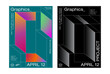 © KKK - Colorful gradient black background structural line poster design template layout typography graphics branding presentation album print website header banner cover exhibition flyer visual abstract art