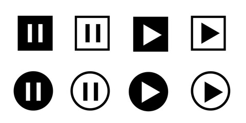 Wall Mural - media player icons set
