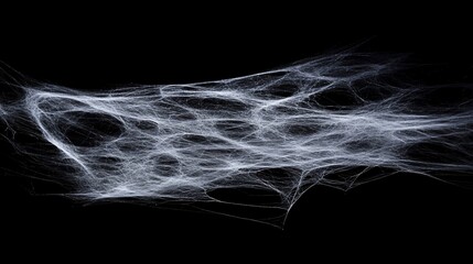 Detailed Spider Web on Dark Background