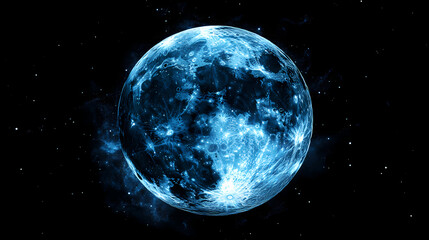 Wall Mural - a mesmerizing display of swirling blue particles creates a cosmic vortex in deep space. bewitching -