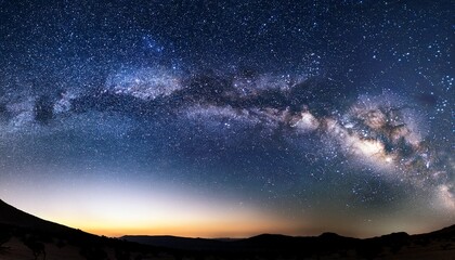 Wall Mural - milky way with stars and space dust at night