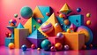 © Four888 - Creative Marketing Social Media Post & Banner Design Template: Abstract Geometric Shapes and Vibrant Colors