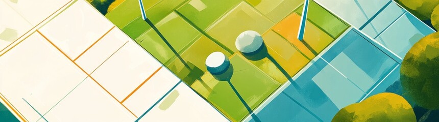 Wall Mural - Abstract Geometric Cityscape Illustration Featuring Vibrant Pastel Colors A Top Down Perspective Of Urban Architecture And Street Patterns Perfect For Modern Design Concept.Urban Illustration