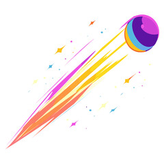 Wall Mural - vector icon circle comet space illustration vibrant vector