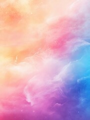 Aufkleber - Soft pastel clouds fill the sky with hope at sunrise in a beautiful gradient of colors Generative AI