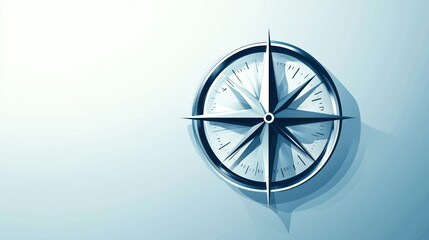 Wall Mural - a modern vector compass illustration, featuring sharp angles and a sleek aesthetic