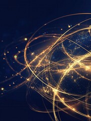 Poster - Modern abstract background featuring a stylized globe with glowing interconnected lines representing international relations Generative AI