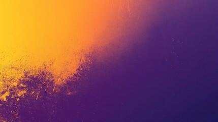 Wall Mural - warm golden orange gradient fading into dark purple background