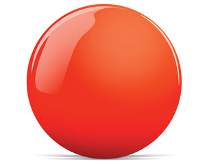 Wall Mural - Glossy Red Sphere Illustration