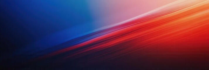 Leinwandbilder - Sleek gradient background showcasing vibrant political movement in deep blue and red with subtle lines of progress Generative AI