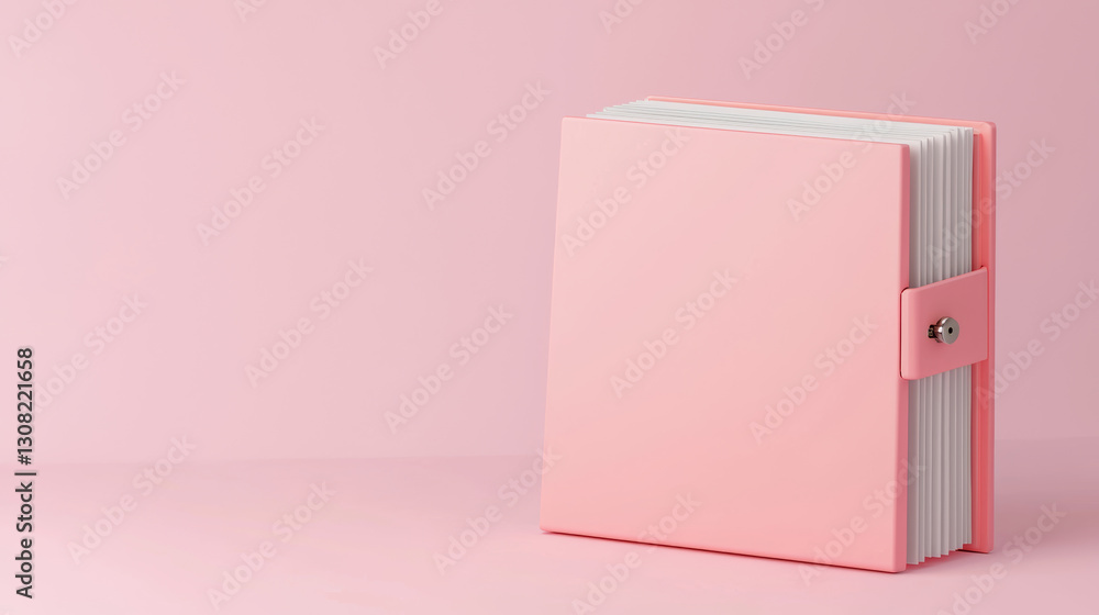 Pink folder shows neatness and is ready to organize important documents ...