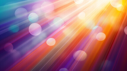 Poster - Abstract background showing vibrant and colorful light rays with bokeh effect