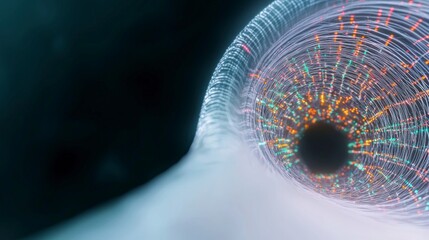 Futuristic Digital Tunnel  AI  Data Flow  Technology Background