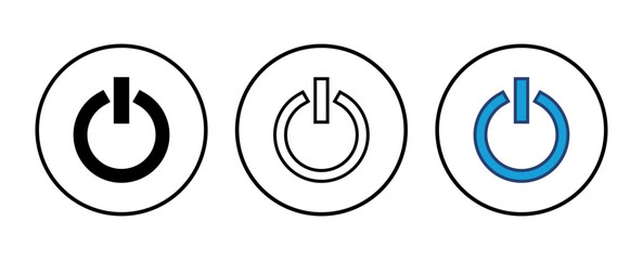 Wall Mural - power icon vector. power switch icon. electric power