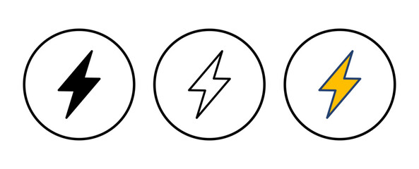 Wall Mural - lightning icon vector. electric icon vector. power icon. energy sign