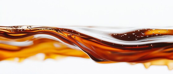 Poster - Abstract Close Up of Crystal Clear Liquid Flowing in Soft Waves : Generative AI