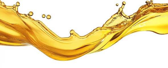Aufkleber - Dynamic Flowing Liquid Gold Splash in Isolated Background for Creative Designs : Generative AI