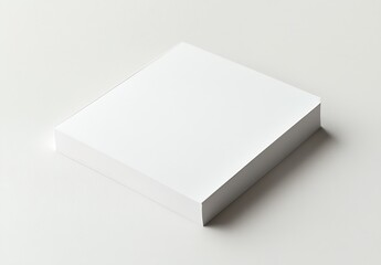 Leinwandbilder - Stack of Plain White Notebooks for Organized Ideas and Sketches with a Clean Look : Generative AI