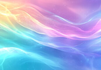 Poster - Elegant pastel flowing waves in shades of blue and pink creating a serene abstract background for soothing designs : Generative AI